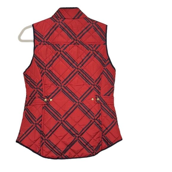 Crown & Ivy Red & Black Plaid Puffer Vest(Size Small) - Picture 3 of 7